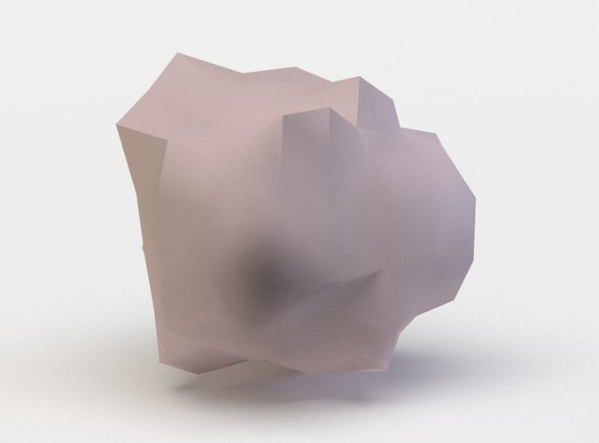 Pink rock Low-poly 3D model
