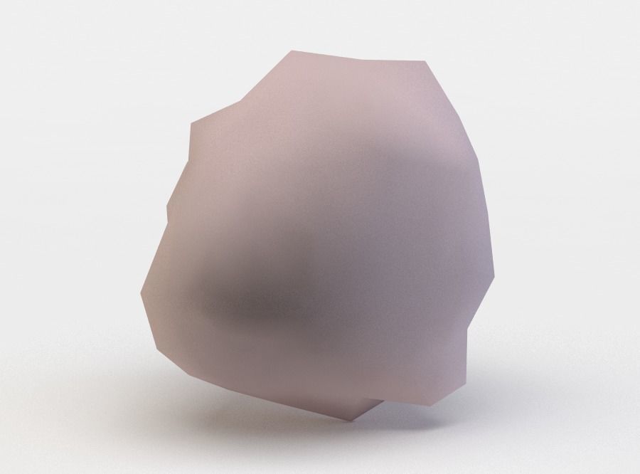 Pink rock Low-poly 3D model_0