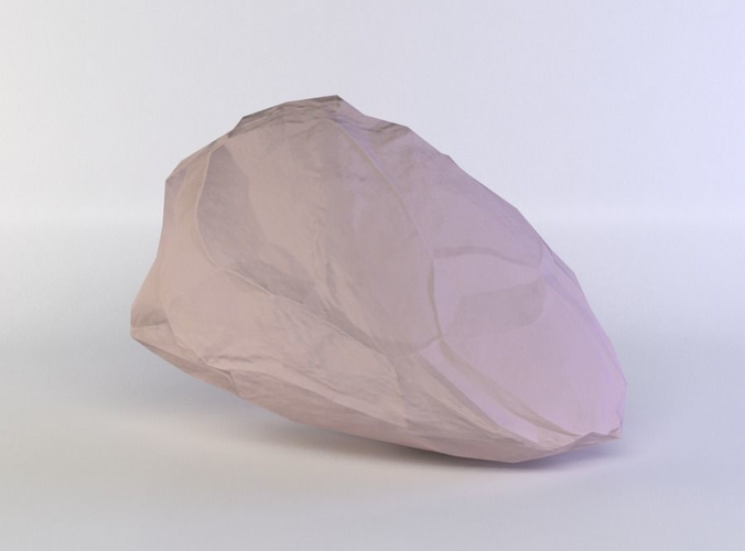 Pink rock Low-poly 3D model