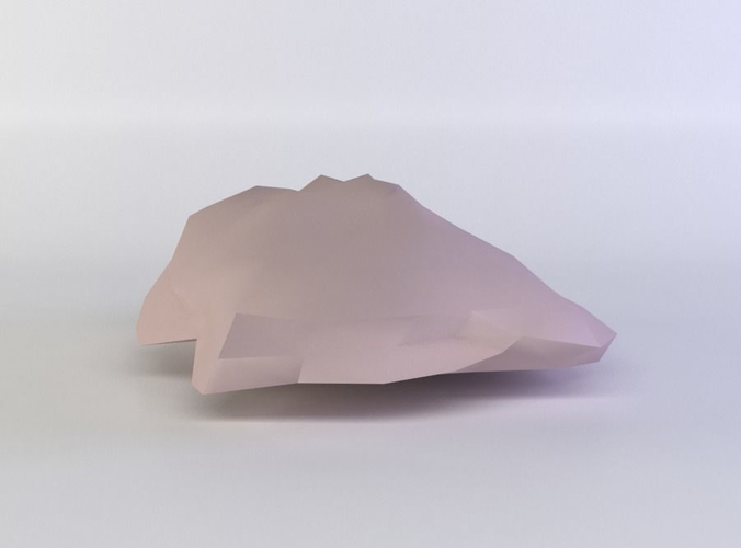 Pink rock6 Low-poly 3D model