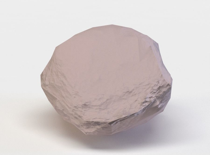 Pink rock Low-poly 3D model