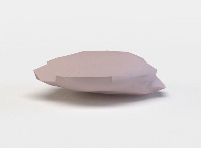 Pink rock Low-poly 3D model