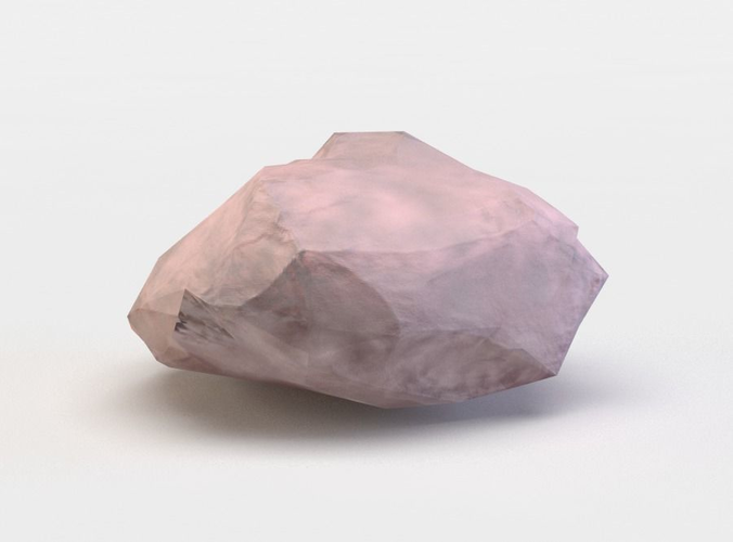 Pink rock Low-poly 3D model