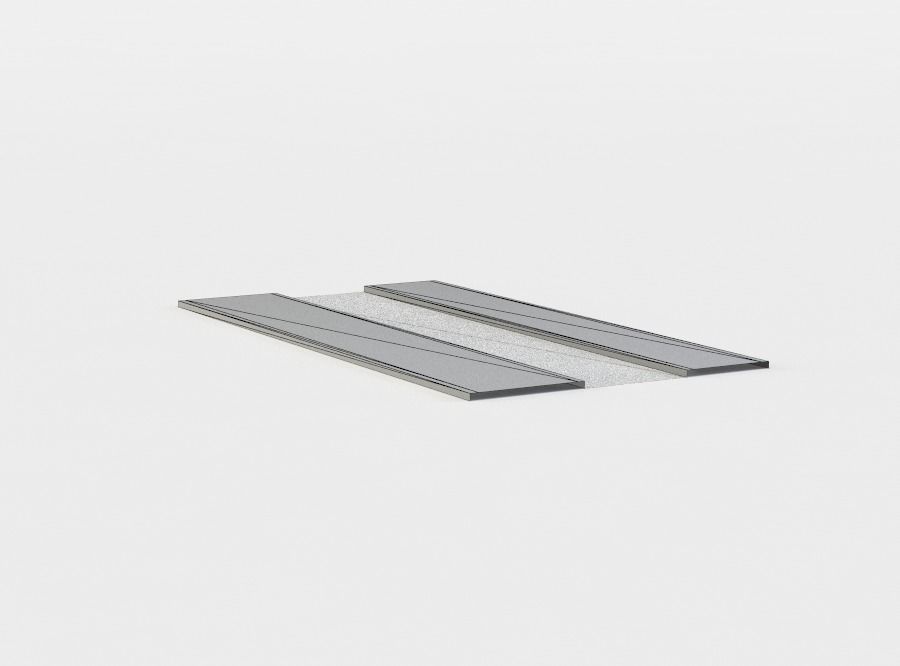 Road fragment Low-poly 3D model_5