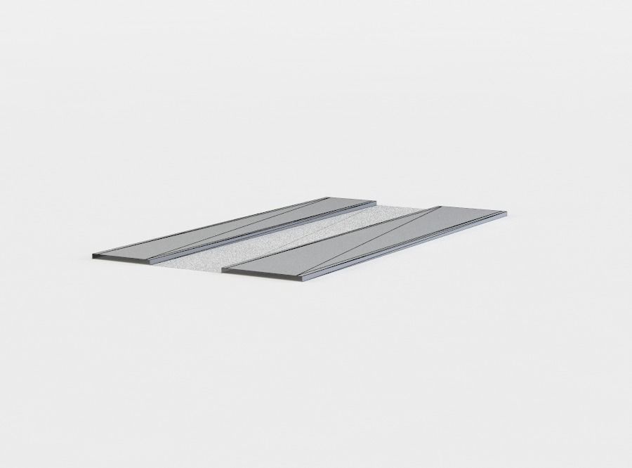 Road fragment Low-poly 3D model_4