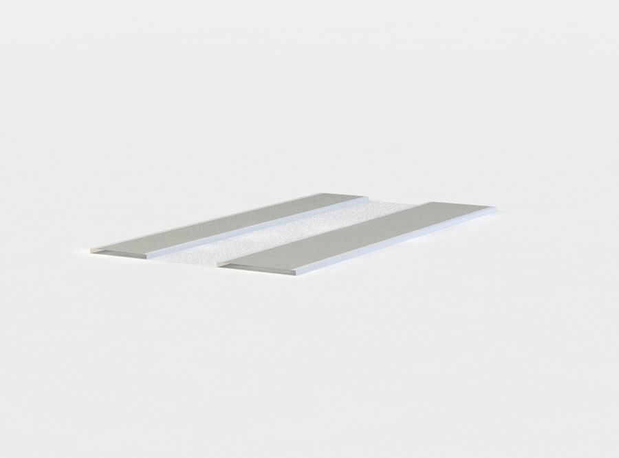 Road fragment Low-poly 3D model_1