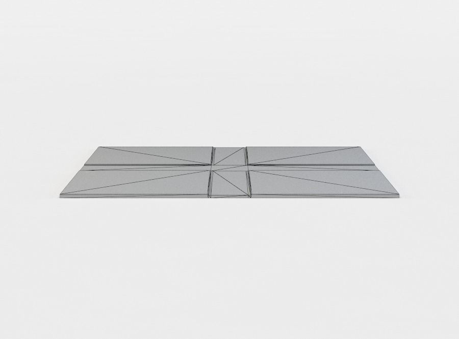 Road crossing Low-poly 3D model_3