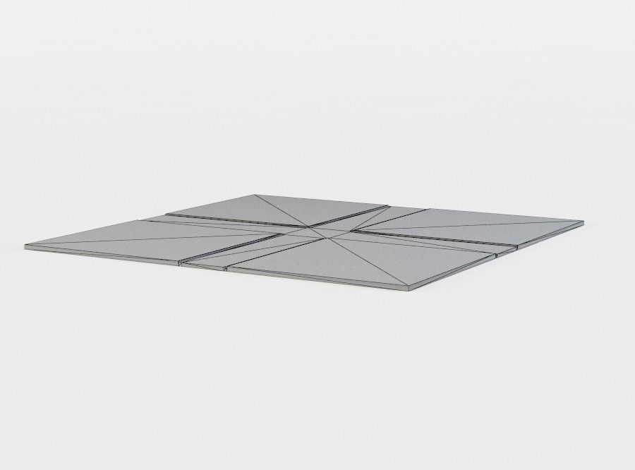 Road crossing Low-poly 3D model_4