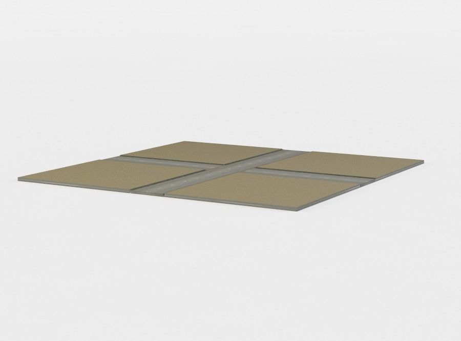 Road crossing Low-poly 3D model_1