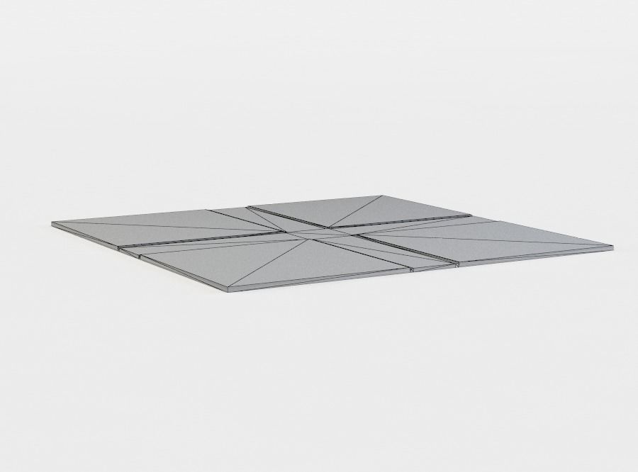 Road crossing Low-poly 3D model_5