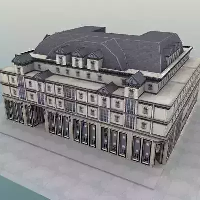 Paris Apartment Building Low-poly 3D model