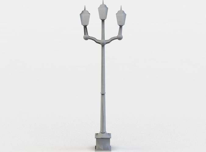 Street light Low-poly 3D model