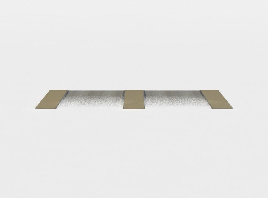 Road lanes Low-poly 3D model_0