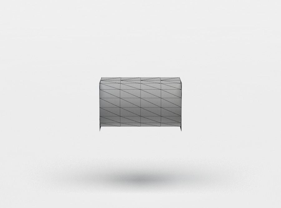 Sewer wall Low-poly 3D model_3