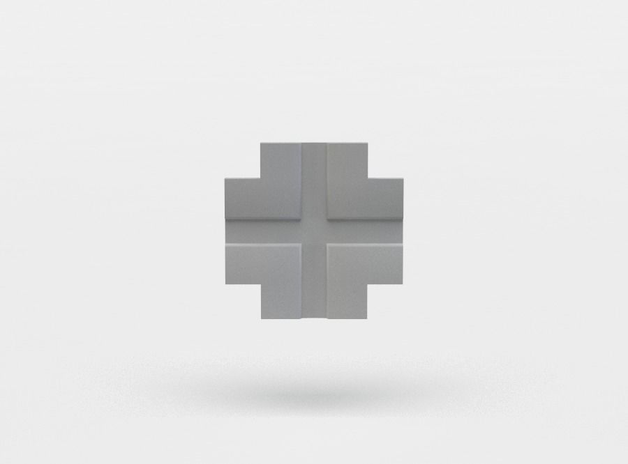 Sewer ground cross Low-poly 3D model_0