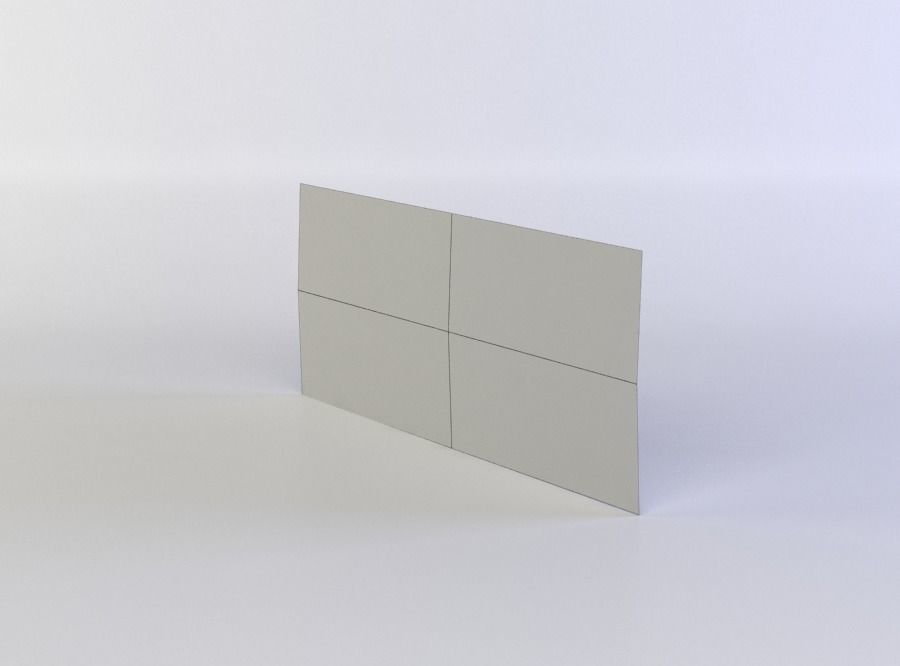 White grates Low-poly 3D model_5