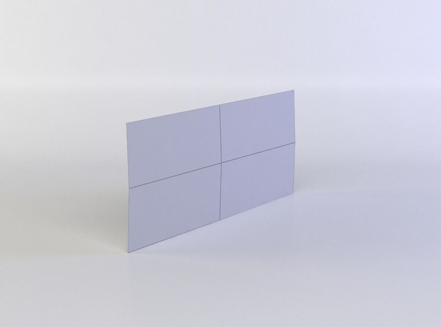 White grates Low-poly 3D model_4