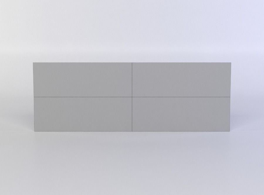 White grates Low-poly 3D model_3