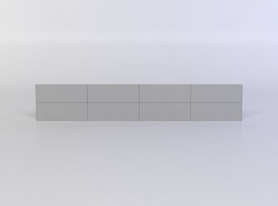 White long grates  Low-poly 3D model_3