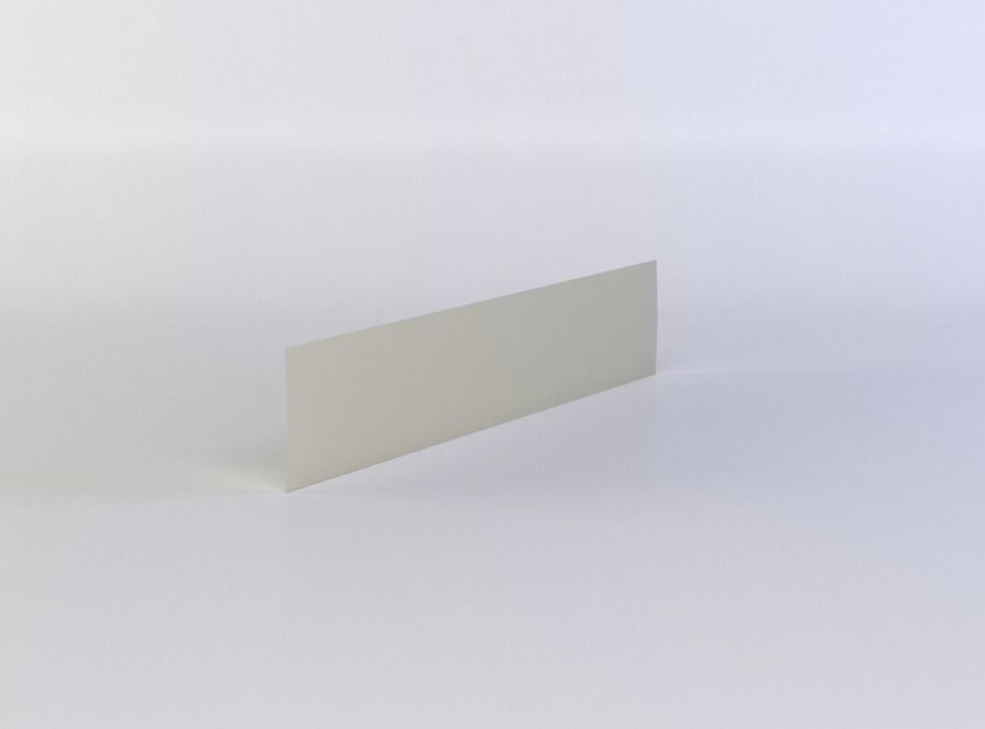 White long grates  Low-poly 3D model_1