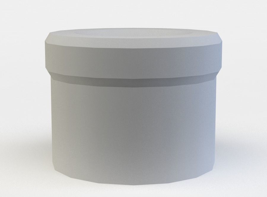 Sewer drain round Low-poly 3D model
