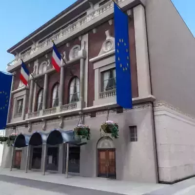 Paris Theater Low-poly 3D model