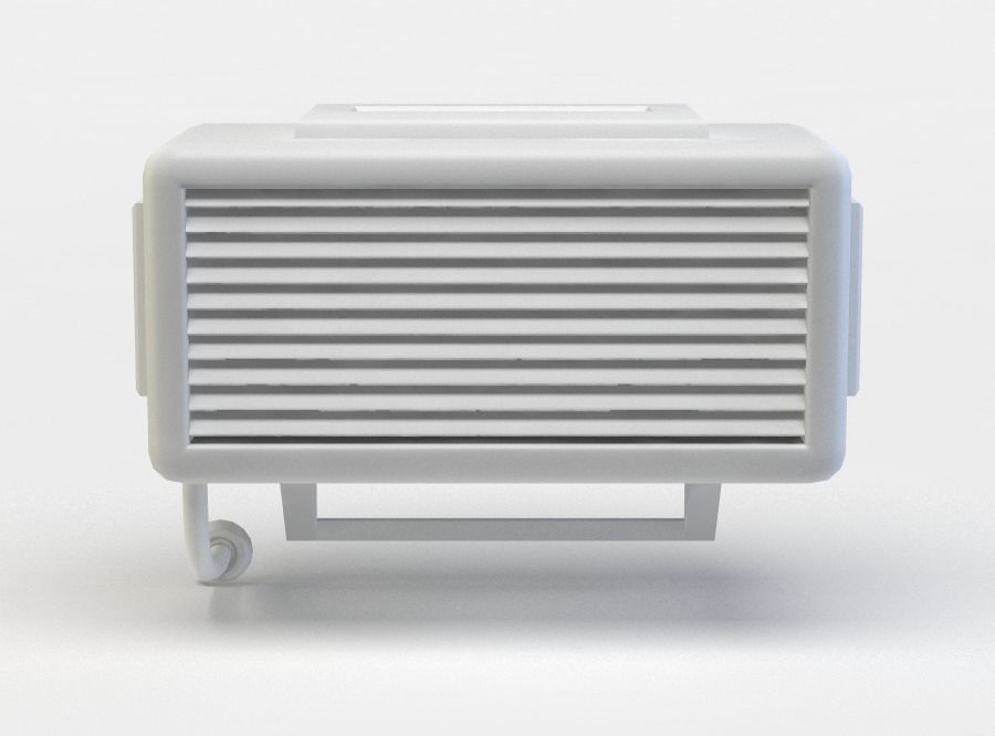 Ventilation box Low-poly 3D model_0