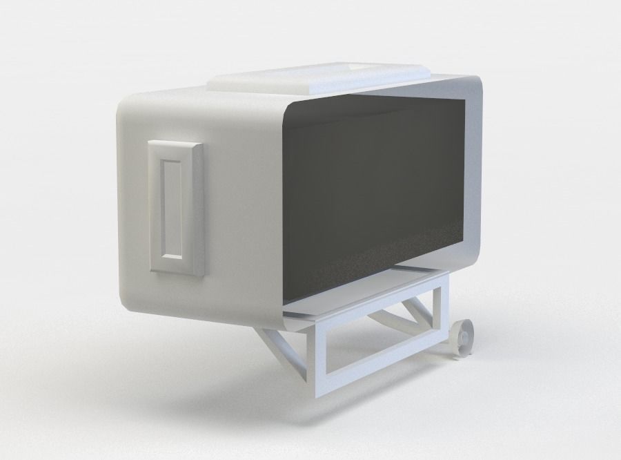 Ventilation box Low-poly 3D model_1