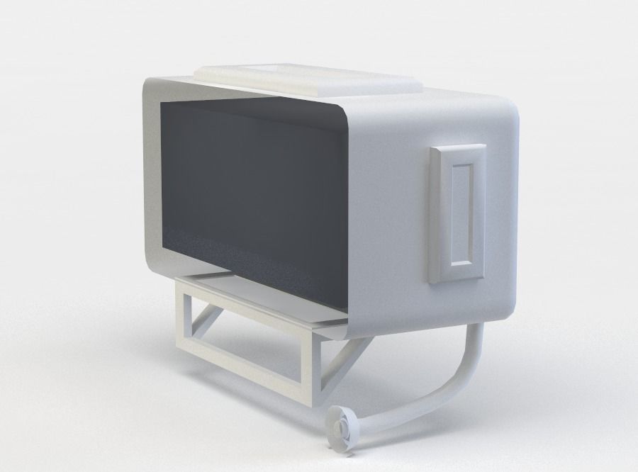 Ventilation box Low-poly 3D model_2