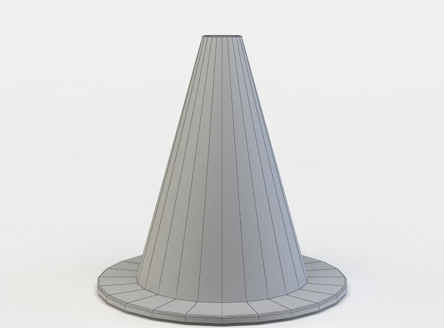 Road cone Low-poly 3D model_5