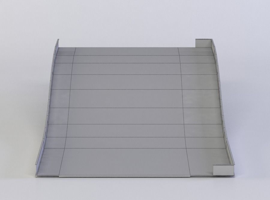 Black ramp  Low-poly 3D model_3