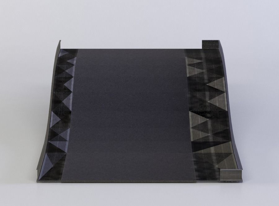 Black ramp  Low-poly 3D model_0