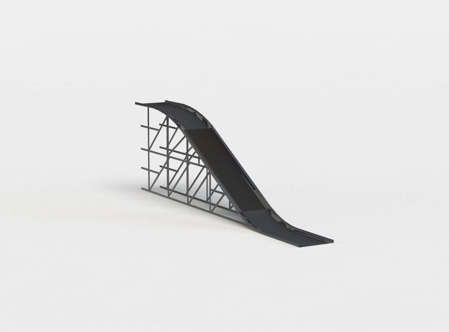 Ramp high Low-poly 3D model_2