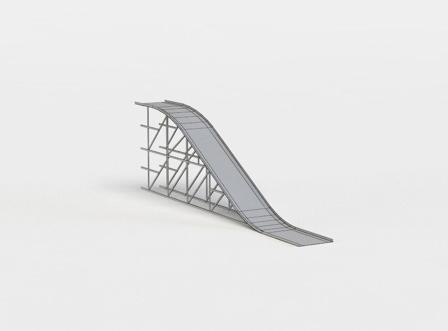 Ramp high Low-poly 3D model_5