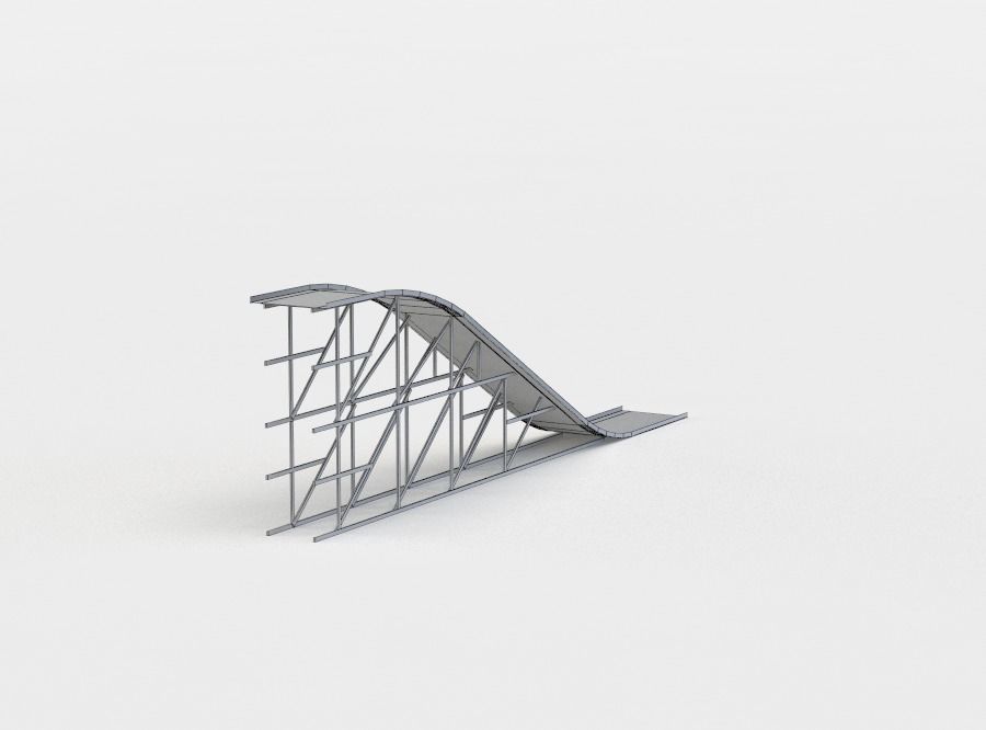 Ramp high Low-poly 3D model_4