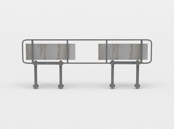 Race sign Low-poly 3D model