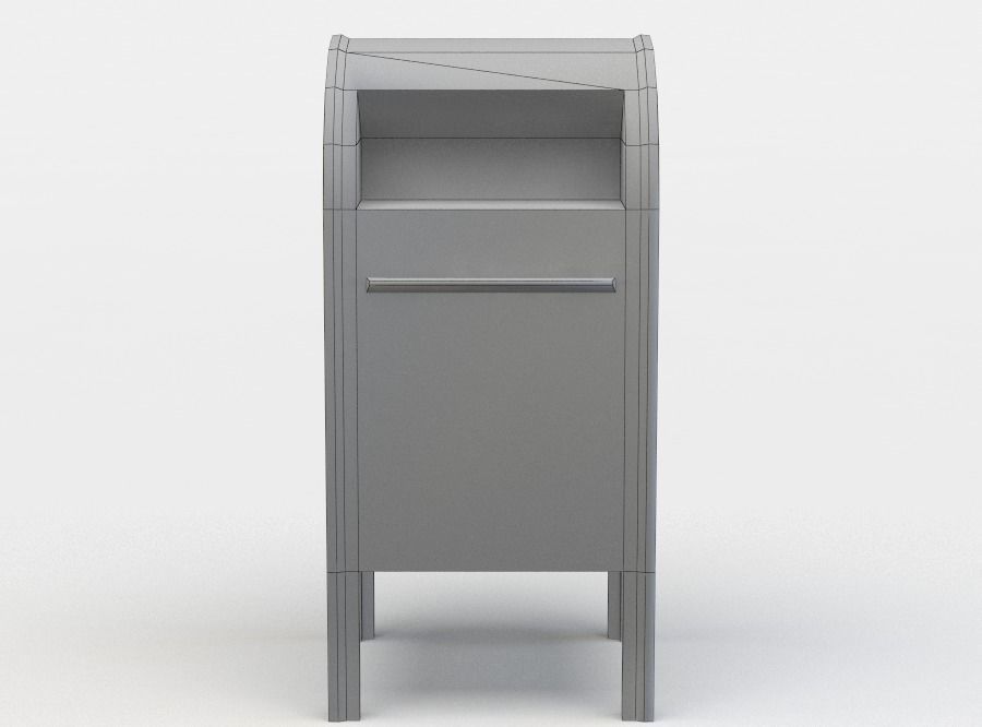 Mail box Low-poly 3D model_3