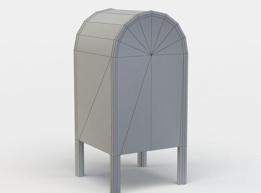 Mail box Low-poly 3D model_5