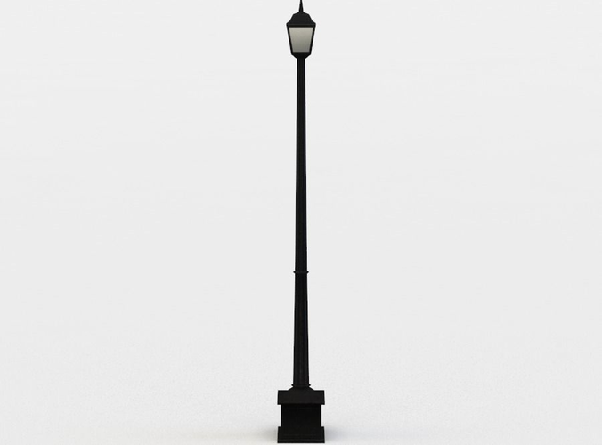Street light Low-poly 3D model