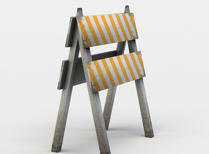 Small wooden barrier