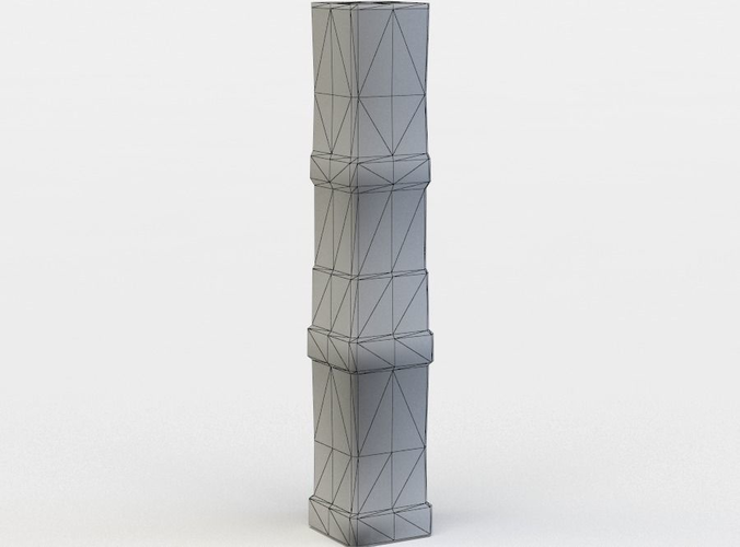 Column tall wooden pole