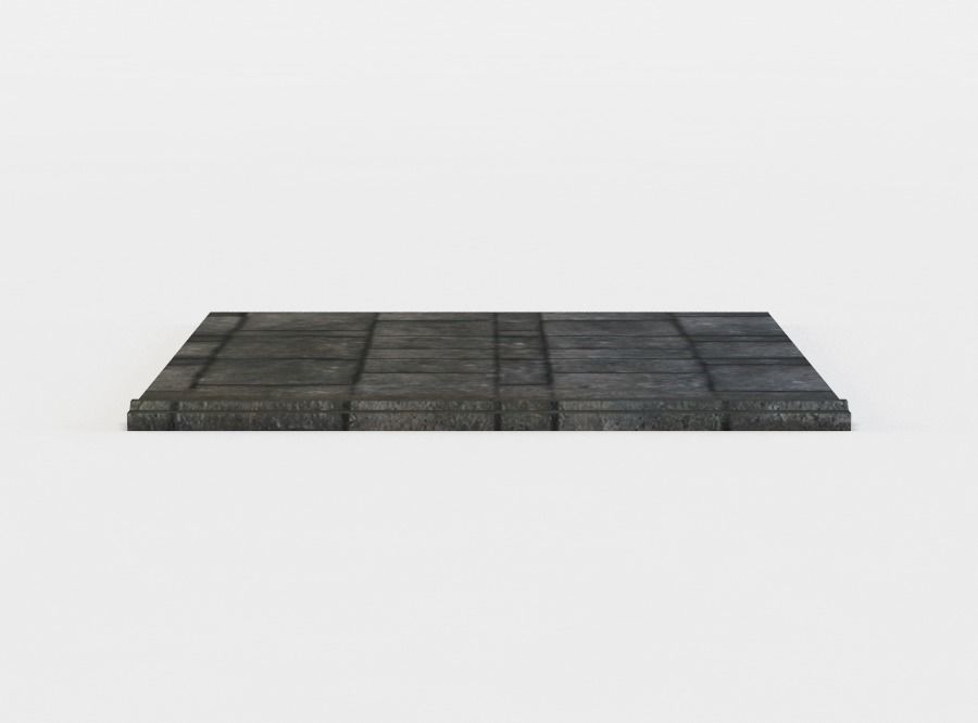 Floor platform Low-poly 3D model