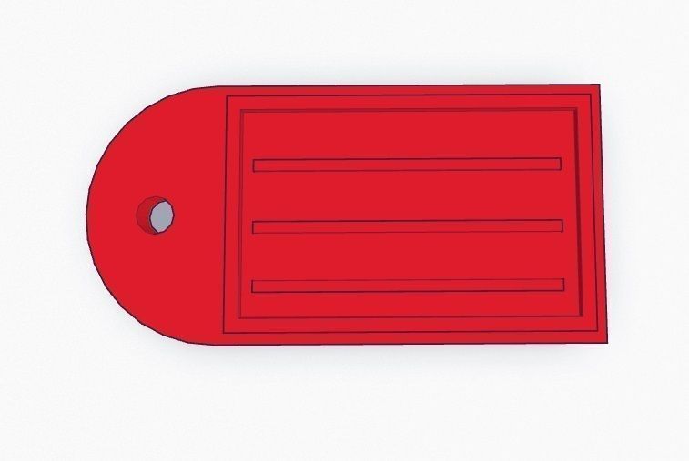 Key Ring Tag 3D print model_1