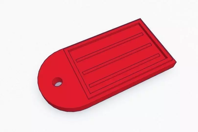 Key Ring Tag 3D print model_0
