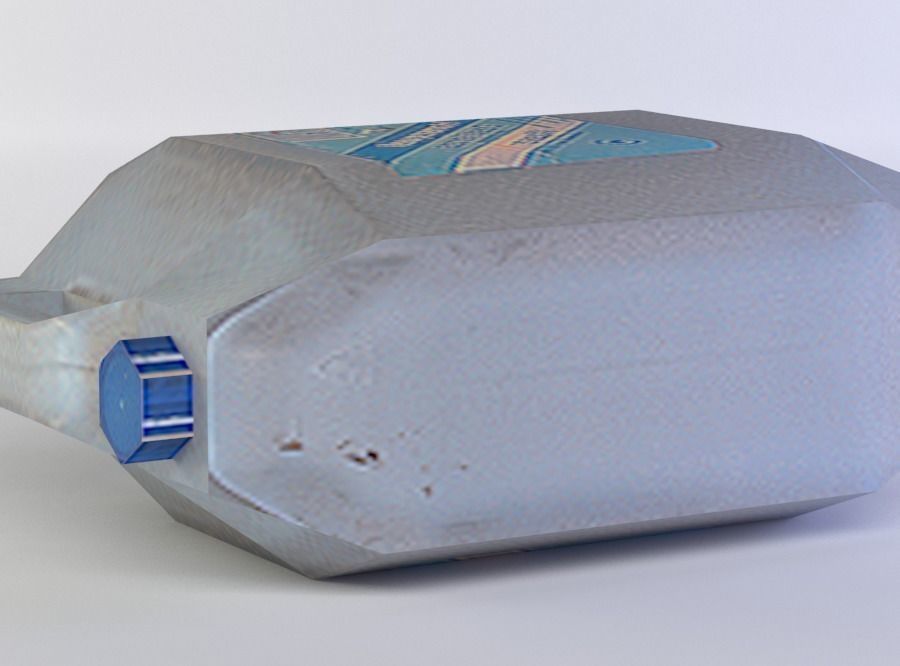 Canister cube Low-poly 3D model_2