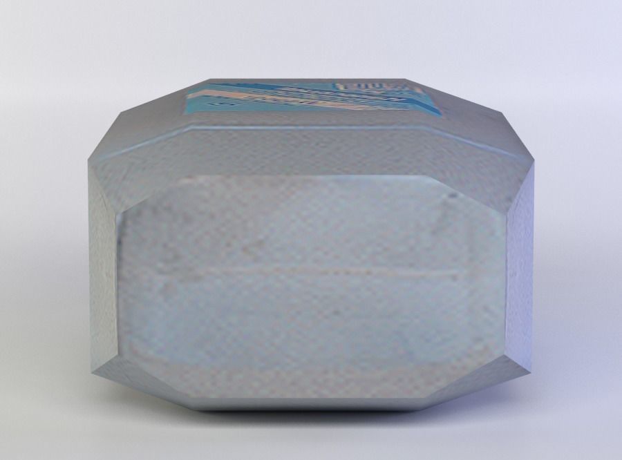 Canister cube Low-poly 3D model_0