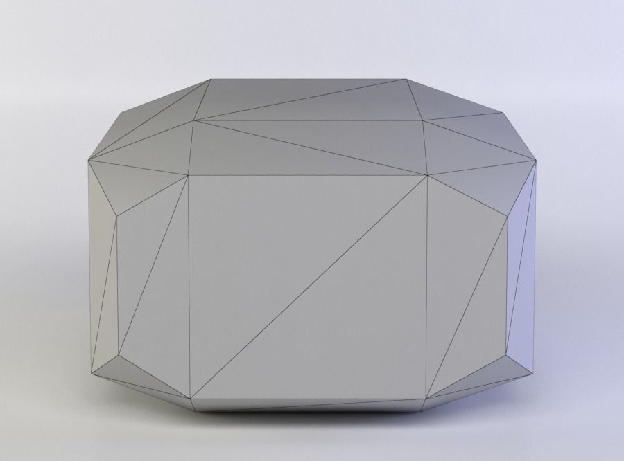 Canister cube Low-poly 3D model_3