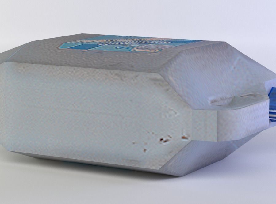 Canister cube Low-poly 3D model_1