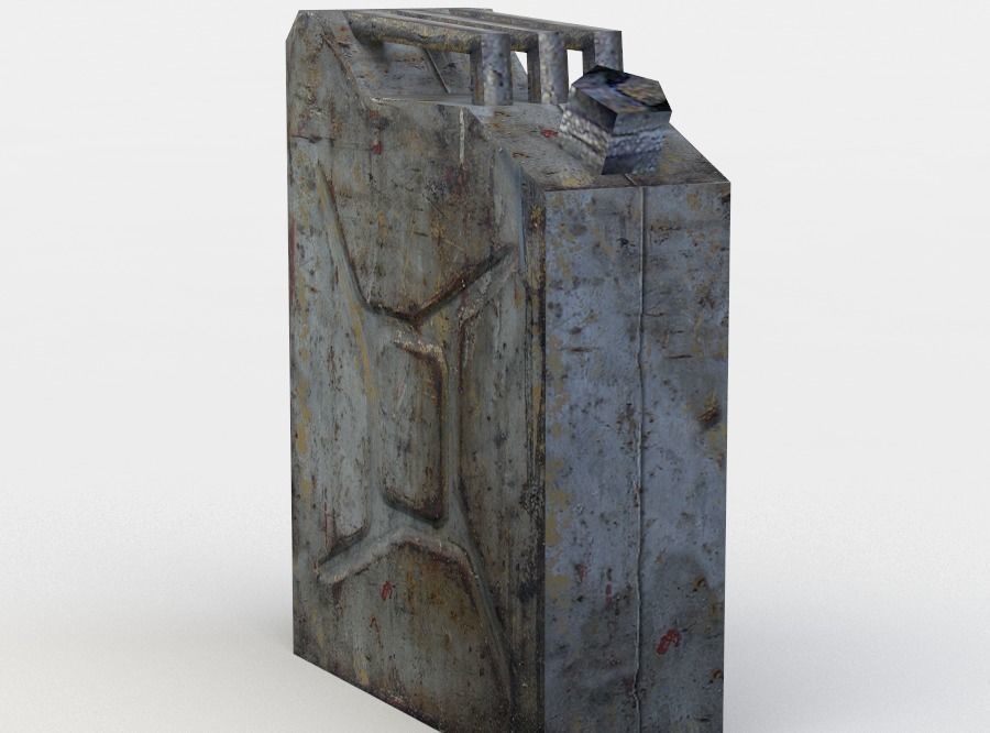 Canister tin can Low-poly 3D model_2