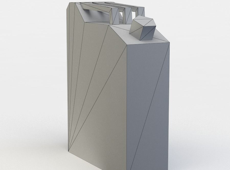 Canister tin can Low-poly 3D model_5
